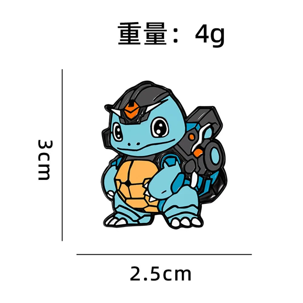Anime Pokemon Enamel Pins Pikachu Squirtle Gengar Funny Cosplay Brooches Badges Lapel Pin Collection for Fans Accessory