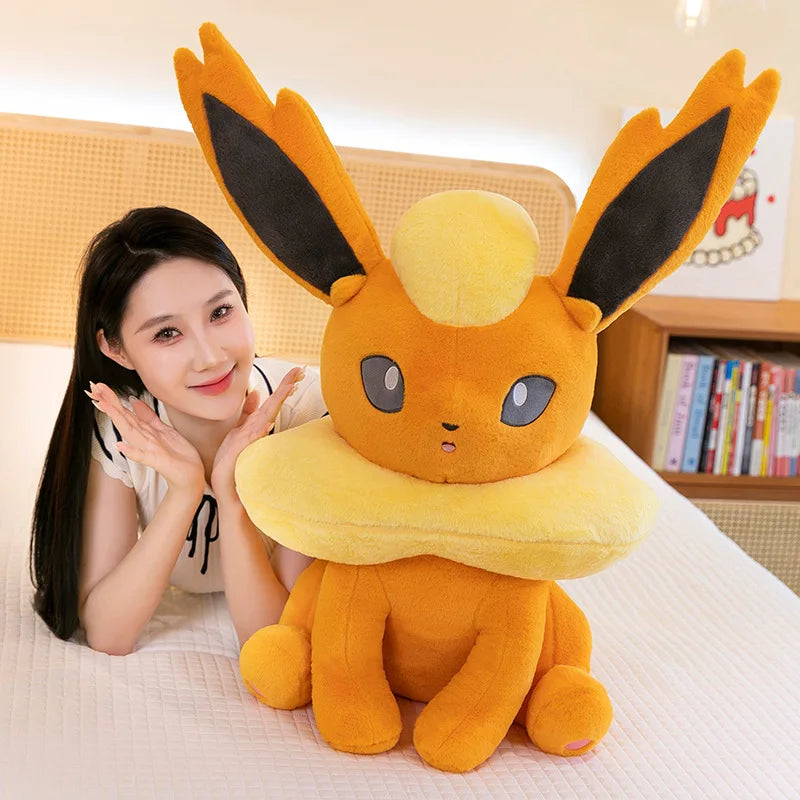 45/80cm Flareon Pokemon Plush Toys Large Anime Doll Cute Pillow Giant Pokémon Plushie Stuffed Gift for Kids Christmas