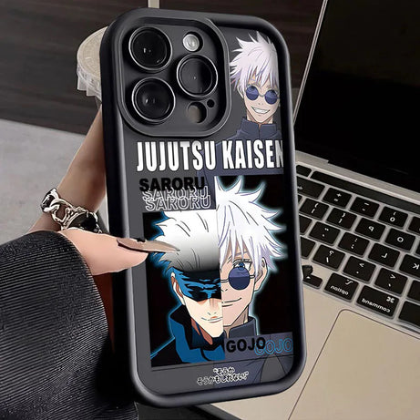 Anime Jujutsu Kaisen Phone Case for iPhone 11 12 13 14 15 Pro Max X XS XR 7 8 Plus SE 2020 Shockproof Soft Liquid Silicone Cover