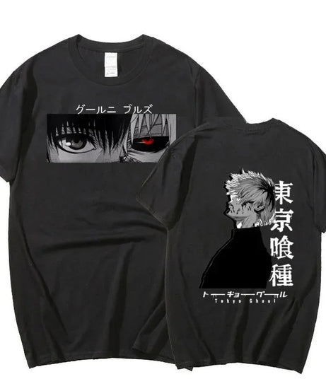 Anime Kaneki Ken T Shirt Men's Fashion Personality Printed Short Sleeve Summer Casual Loose Tee Top