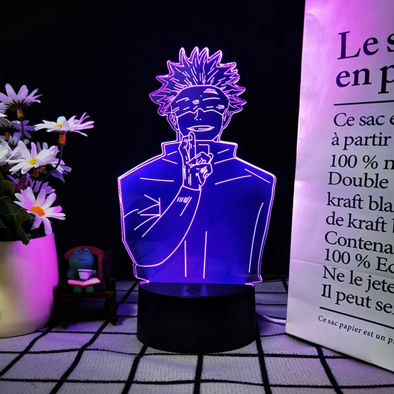 Anime Jujutsu Kaisen Ryomen Sukuna 3D LED Night Light – Touch & Remote Desk Lamp 6