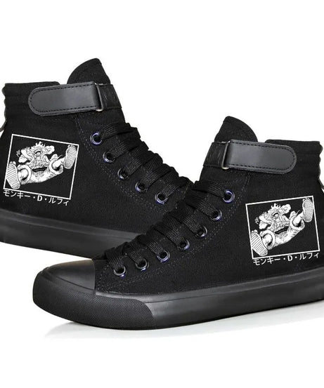 New Style Animation One Piece Luffy Autumn and Winter High Top Students Leisure Sports Shoes Breathable Non-slip Shoes Gifts