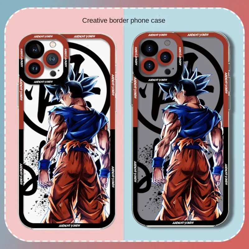 Dragon Ball Goku Phone Case for IPhone 14 13 12 11 15 Pro Max X XR XS Soft Shell Transparent Back Cover Saiyan Birthday Gift New