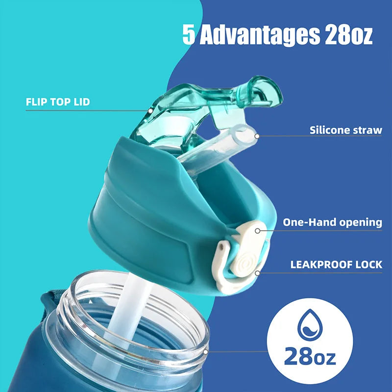 Naruto 800ml Leak-Proof Sport Water Bottle – Straw & Locking Flip Cover 3