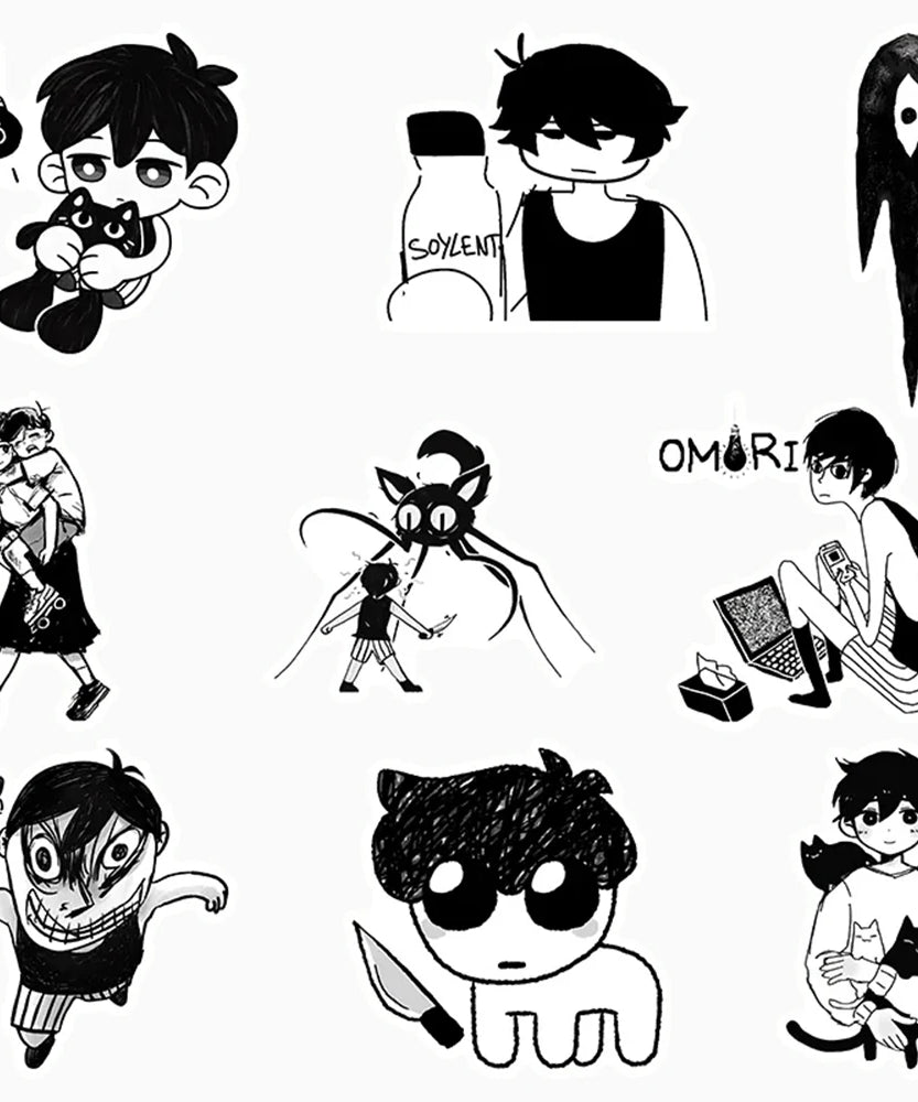 10/30/50pcs Funny Cute Cartoon Game Omori Graffiti Stickers DIY Laptop Luggage Notebook Waterproof Cool Anime Decals Kids Toys