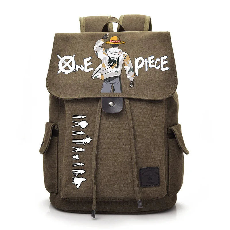 One Piece Anime Backpack Cosplay Luffy Unisex Students School Bag Large Capacity Bookbag Laptop Travel Rucksack Outdoor Bag Gift