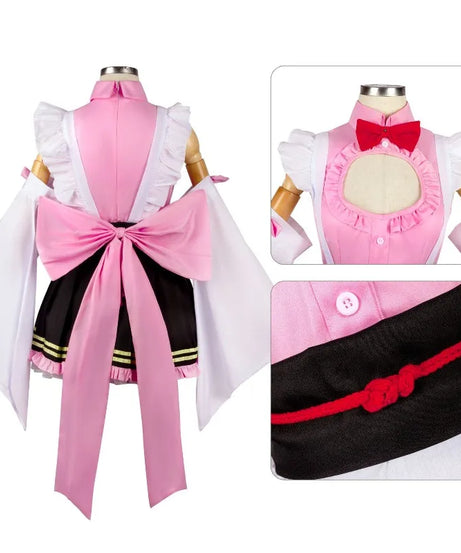 Demon Slayer Maid Dress Cosplay Kibutsuji Muzan Kamado Nezuko Kocho Shinobu Kanroji Mitsuri Style Lolita Fashion for Daily Wear