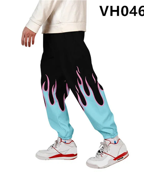 Kanagawa Wave Dragon Sweatpants Women/Men Smooth Satin Joggers Spring High Street Anime Trousers Fashion Pants