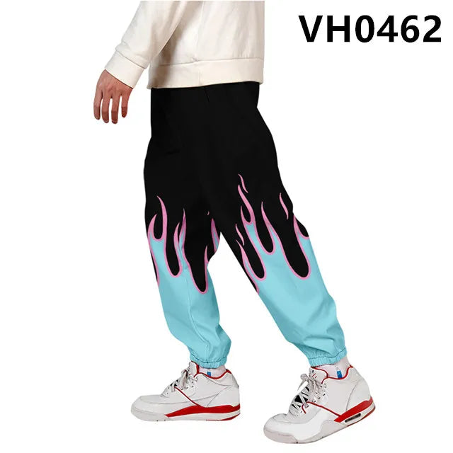 Kanagawa Wave Dragon Sweatpants Women/Men Smooth Satin Joggers Spring High Street Anime Trousers Fashion Pants
