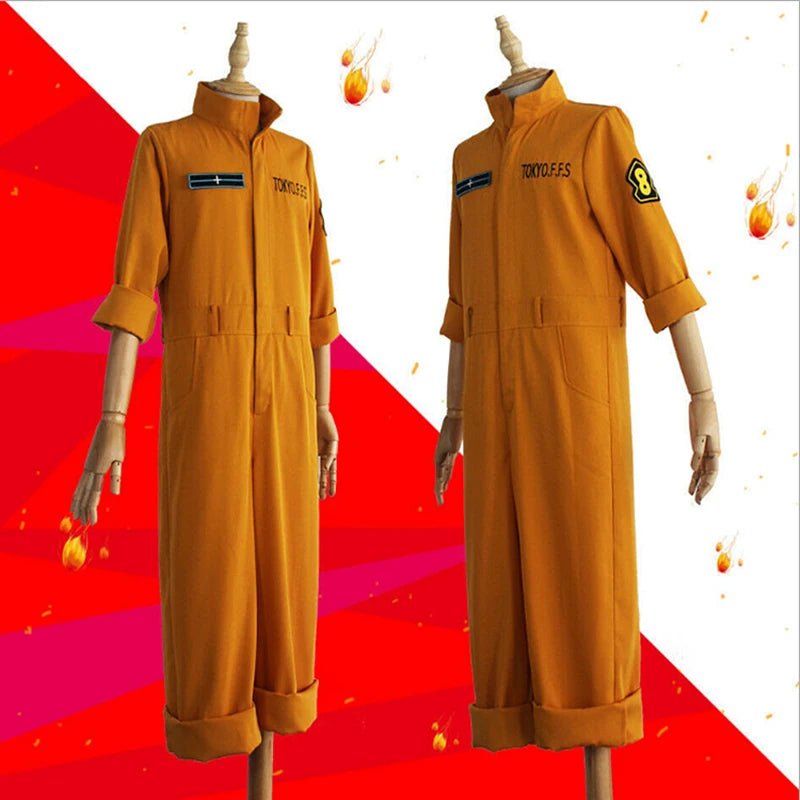 Fire Force Shinra Kusakabe Cosplay Costume — Company 8 Jumpsuit 7
