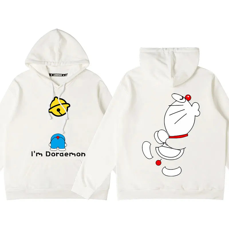 Doraemon Anime Hoodie – Cute Couple & Teen Pullover Jacket