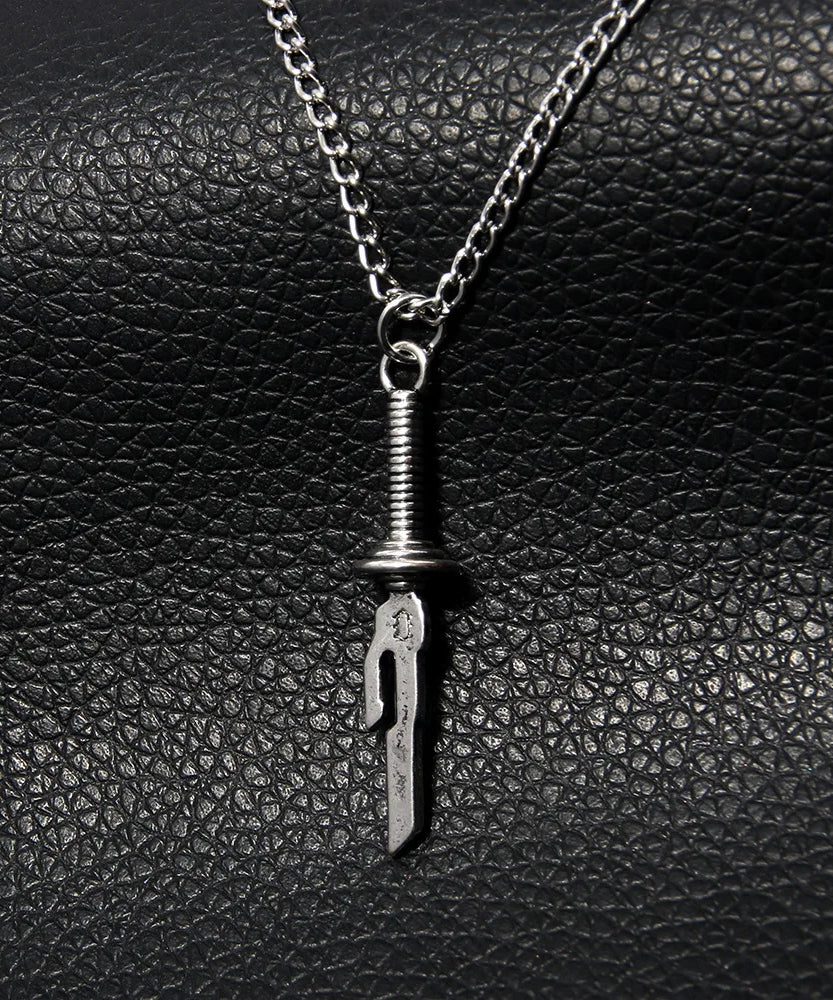 Anime Jujutsu Kaisen Fushiguro Toji Sword Necklace Spear of Tianri Knife Pendant Cosplay Necklaces For Unisex Choker Jewelry