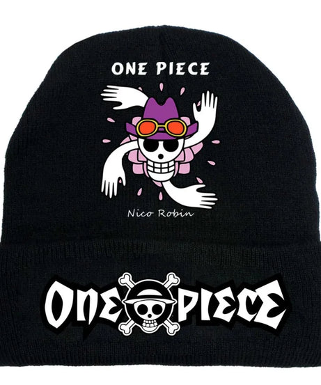 Anime One Piece Embroidered Beanies Hat Men Women Winter Autunm Warm Knitted Bonnet Cap Wool Skullies Boys Beanies Caps