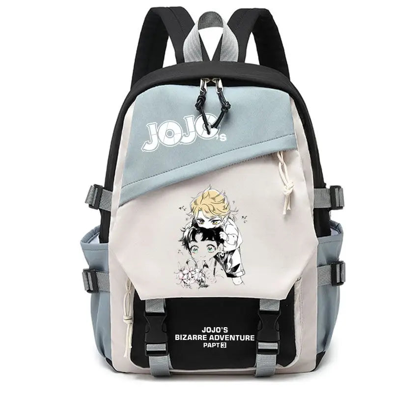 Kujō Jōtarō Anime JoJo's Bizarre Adventure Backpack Student School Bag Canvas Teens Outdoor Travel Backpack Fashion Gift
