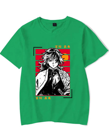 Hot Anime Tomioka Giyuu Printed T-shirts for Women Men Summer Tee Shirt Summer Casual Short Sleeve Round Neck Tops T-shirts