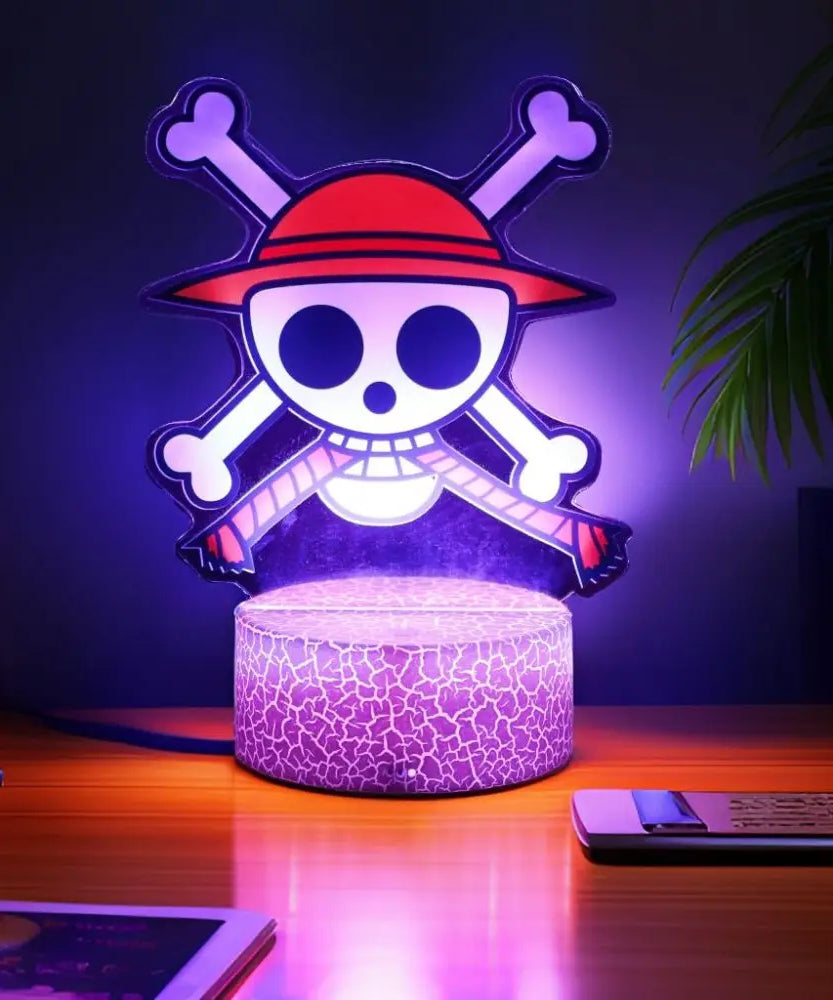 Actions Figure One Piece Luffy Zoro Anime Figures 3D Lamp PVC Action Collection Model Toys LED Night Light Kid Christmas Gift