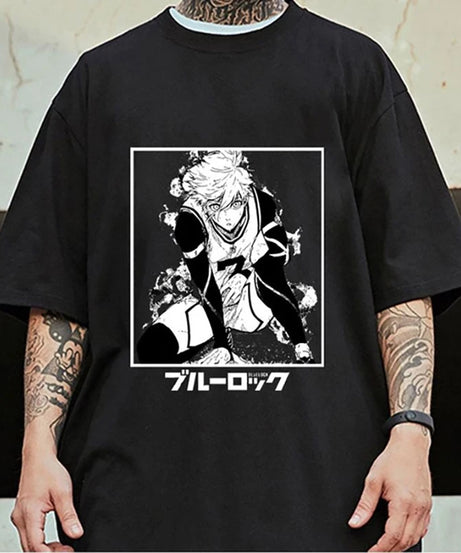 Anime Blue Lock T Shirt Seishiro Nagi Graphic Print Short Sleeve Unisex Streetwear Casual Personality Anime Harajuku Tees Tops