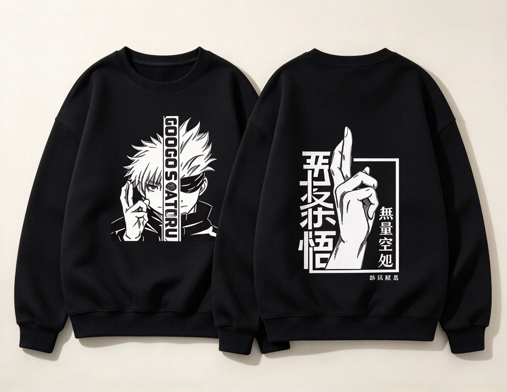 Jujutsu Kaisen Gojo Satoru Kanji Graphic Hoodie Harajuku Streetwear 8