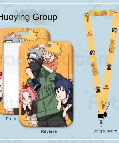 Naruto Kakashi Card Holder Men and Women ID Card Holder Purse Credit CardHolder Business Card Set KeyChain Passport Holder