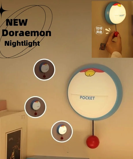 Doraemon Silicone Night Light – Cute Cartoon Bedside Lamp Gift