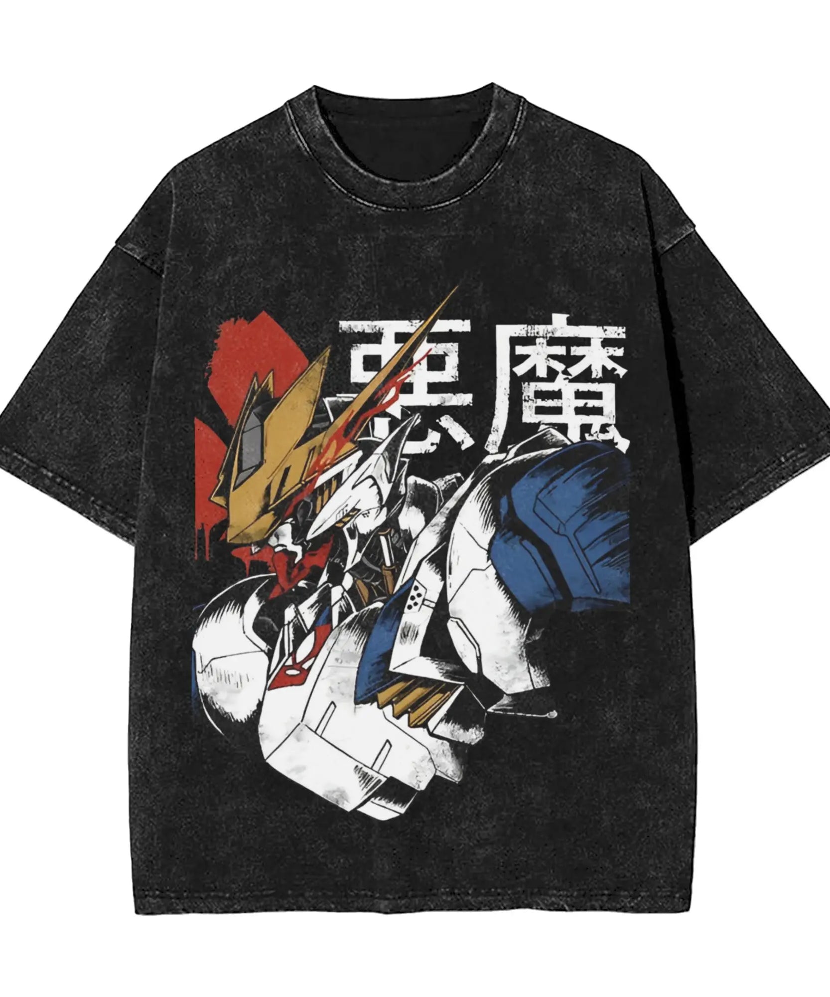 Y2k Clothes Gundam Graphic T-shirts Man Summer Trendy Casual Short Sleeved Tee Women's Vintage Washed Cotton Gym Clothing Tops
