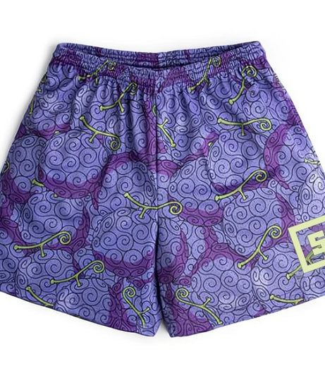 Baki Hanma Anime Shorts – Men's Streetwear Beach Shorts with Elastic Waist