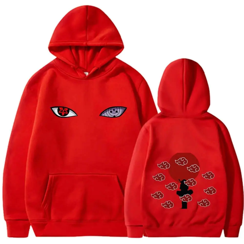 Anime Naruto Vintage Printed Hoodie – 100% Cotton Heavyweight Pullover Sweatshirt for Adults 5