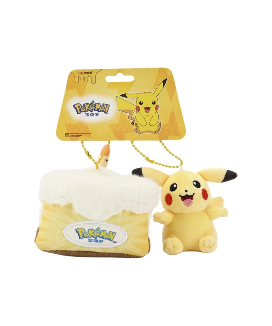 Cute Pokemon Sweet Dream Cake Series Gengar Pikachu Jigglypuff Rowlet Piplup Plush Doll Keychain Bag Pendant Toy Gift