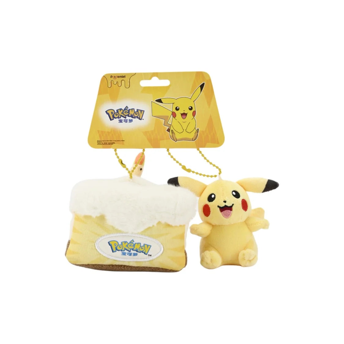 Cute Pokemon Sweet Dream Cake Series Gengar Pikachu Jigglypuff Rowlet Piplup Plush Doll Keychain Bag Pendant Toy Gift