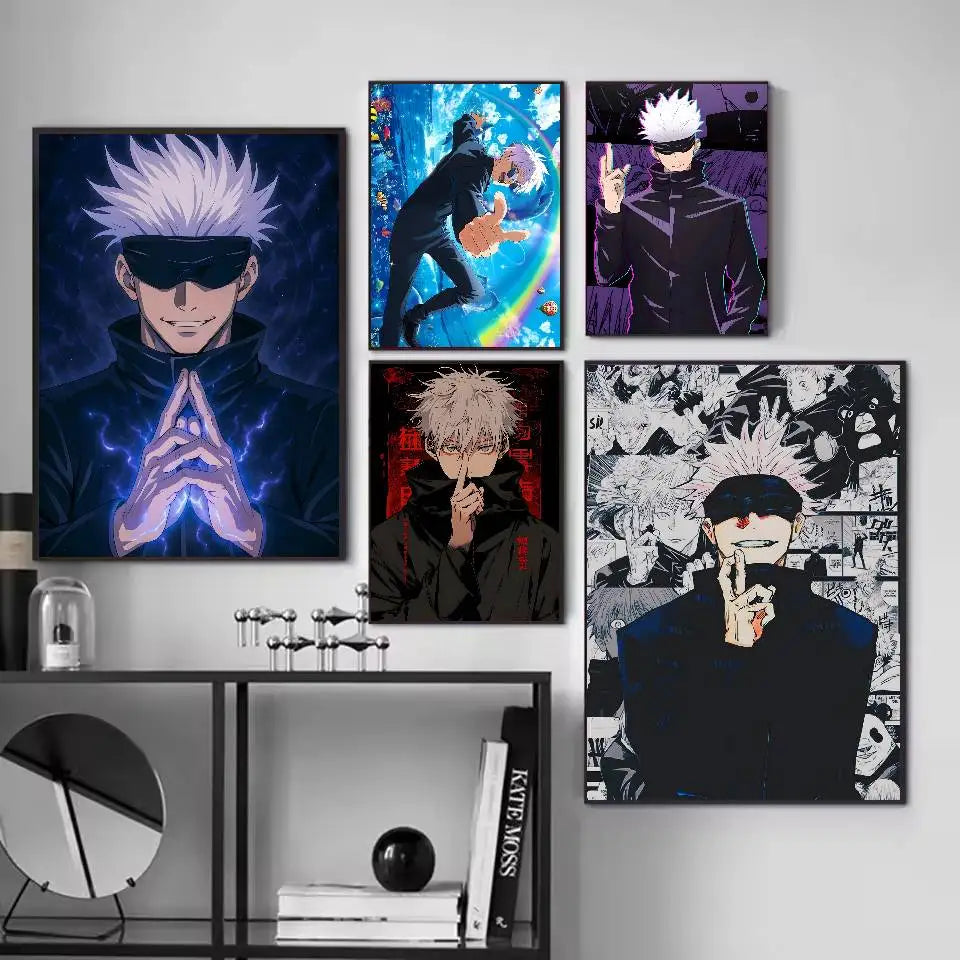 Anime Jujutsu Kaisen Gojo Satoru Poster – Self-Adhesive Waterproof Wall Sticker Decor 3