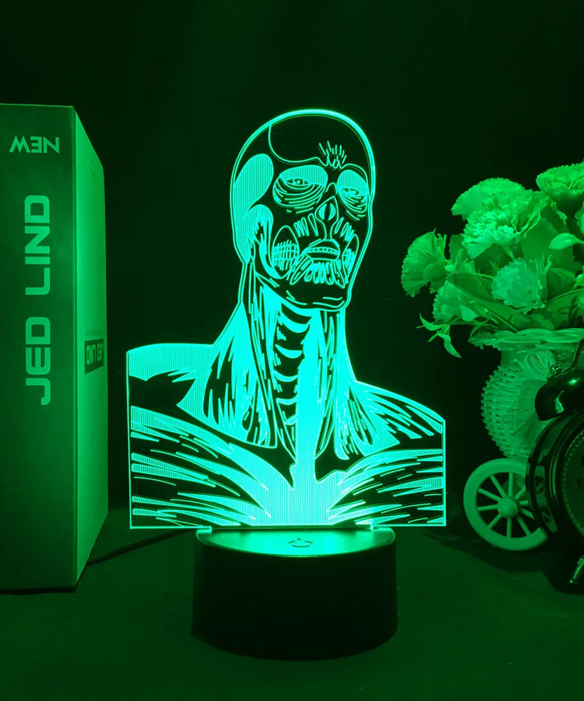 Anime 3D Lamp Attack on Titan Acrylic Luminous Stand Mikasa Ackerman Eren Yeager Action Figure For Kids Children Gifts