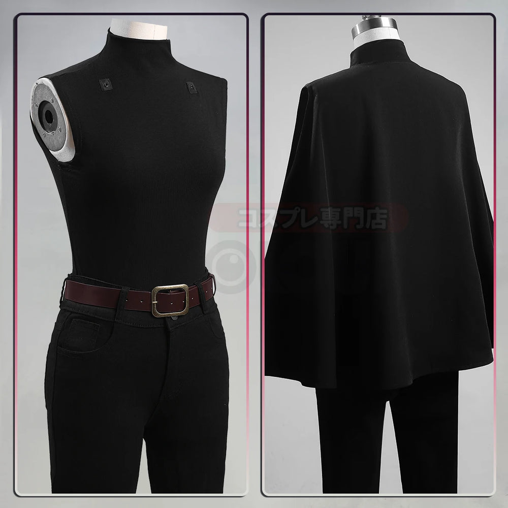 Anime Jujutsu Kaisen Maki Zenin Cosplay Costume – Cloak, Top & Pants Set 4