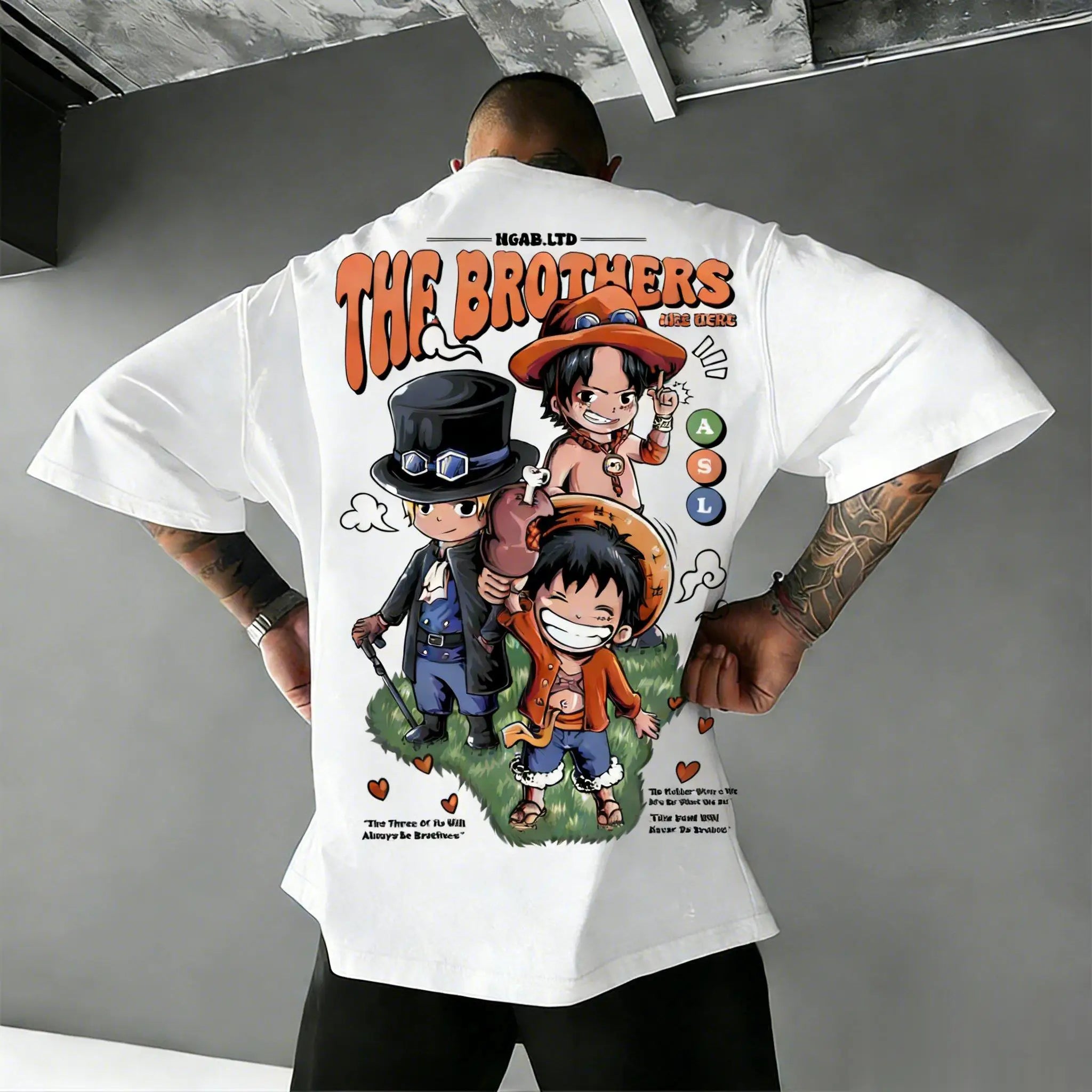 Unisex One Piece Ace Sabo Luffy Brothers T Shirt Men Women Anime Graphic Tee Summer Streetwear Casual Oversized Tops Y2k Clothes