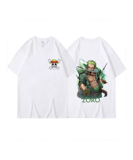 Anime ONE PIECE Sauron Printing Men's and Women's Loose Casual Short Sleeve One Piece Summer Couple T-Shirt Top Birthday