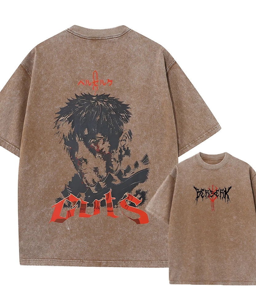 Berserk Anime Vintage Graphic T-Shirt – Harajuku Cotton Tee for Men & Women