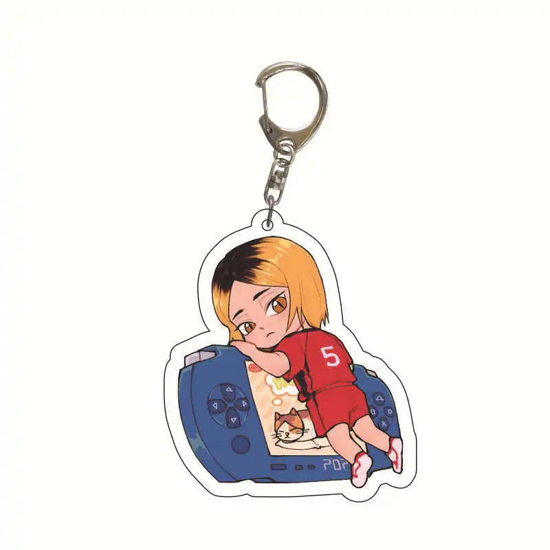 Acrylic Haikyuu Hinata Shoyo Tobio Kageyama Anime Keychain Jewelry Campus Related Products Cultural Friends Gift Bag Charms New