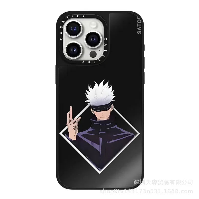 Jujutsu Kaisen Mirror Phone Case – Anti-Fall Anime iPhone 16 Pro Max