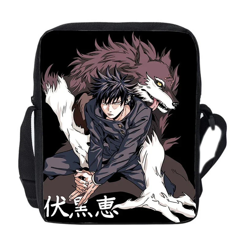Anime Jujutsu Kaisen Gojo & Itadori Messenger Bag – Casual Crossbody Shoulder Bag 4