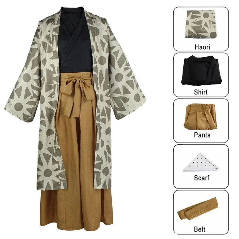 Anime Demon Slayer Hotaru Haganezuka Cosplay Costume – Kimono & Mask Set 6