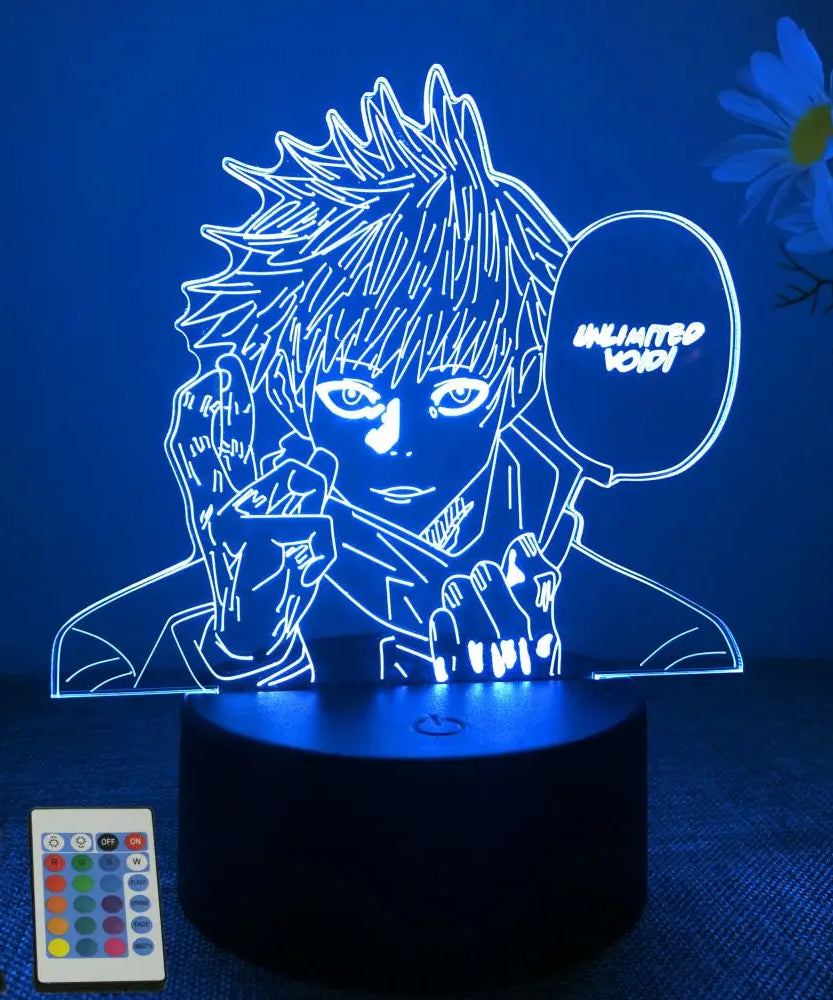 3D Anime Lamp Jujutsu Kaisen Led Night Light RGB Table Lamps Satoru Gojo Action Figure Kids Bedroom Desk Home Decor Friend