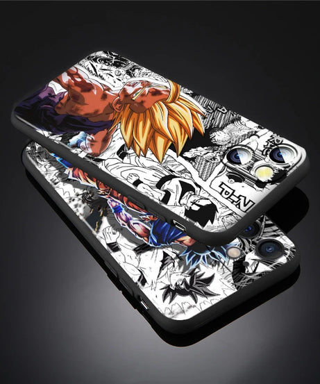 Manga D-Dragon Ball Z Art For iPhone 15 14 13 12 11 XS XR X 8 7 SE Pro Max Plus Mini Black Phone Case