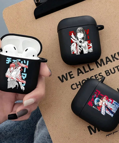 Anime Chainsaw Man Airpods Case for Apple Airpods Pro 2 1 2 3 Protective Denji Makima Aki Pochita Airpods Pro Case