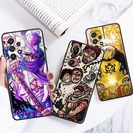 Hot One Piece Anime Luffy For Samsung  A52 A33 A32 A51 A71 A21S A13 A73 A22 A23 A35  A54 A12 5G Black Cover