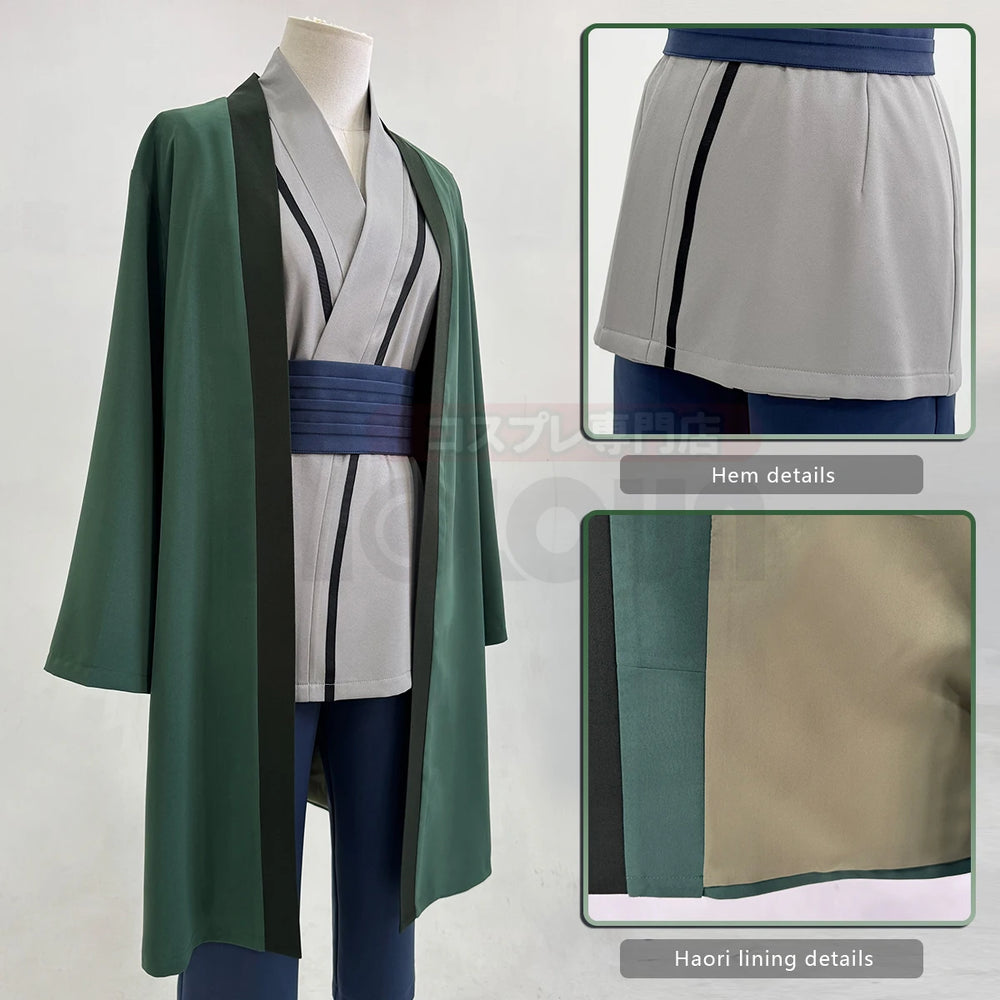Anime Tsunade Cosplay Costume – Embroidered Haori, Top, Pants & Belt Set 2