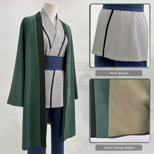 Anime Tsunade Cosplay Costume – Embroidered Haori, Top, Pants & Belt Set