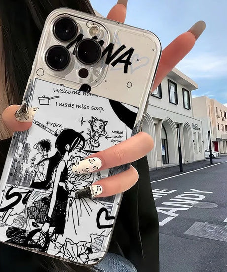 Anime Nana Oosaki Phone Case For iPhone 17 16 15 14 13 12 11 Pro Max Mini SE 7 8 Plus 17E Air Shockproof Transparent Cover