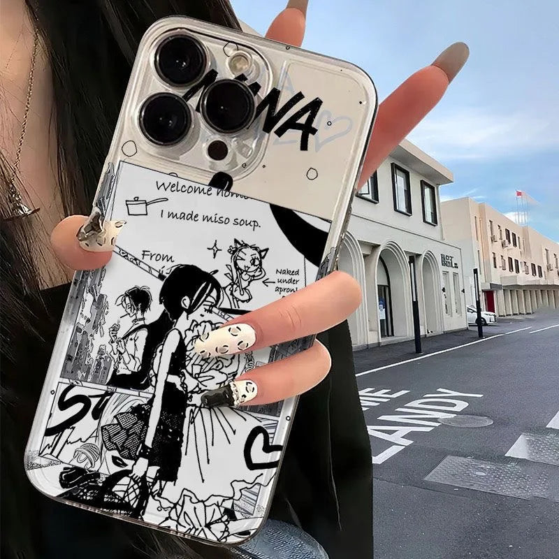 Anime Nana Oosaki Phone Case For iPhone 17 16 15 14 13 12 11 Pro Max Mini SE 7 8 Plus 17E Air Shockproof Transparent Cover