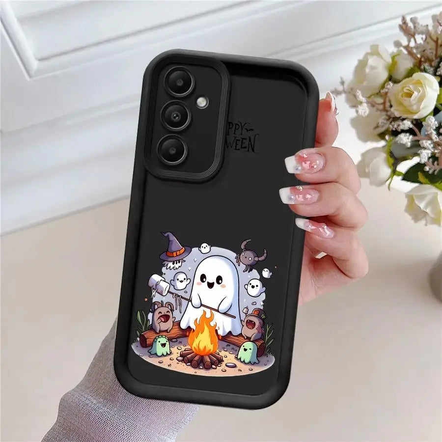 Case for Samsung A54 A52 A14 A53 A12 A13 A23 A71 A34 A51 A13 A33 A15 A32 A22 A55 A24 Phone Case Happy Halloween Ghost