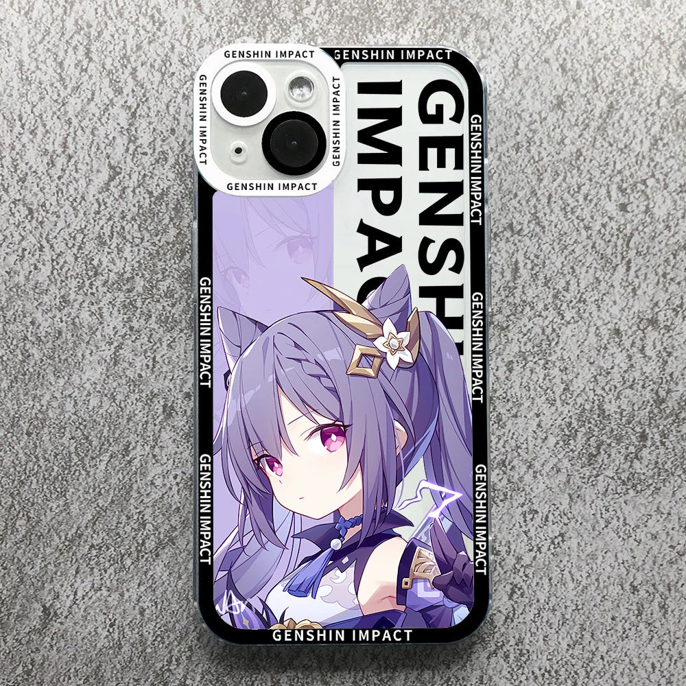 Anime Genshin Impact Anime Phone Case For Samsung S 20 21 22 23 PLUS S 23 24 ULTRA S21 FE Clear Soft Silicone TPU Cover