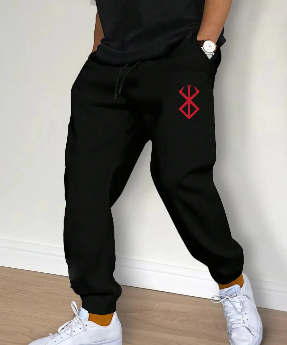 Men's Fashion Pants Spring Autumn Fleece Casual Sweatpants Sports Joggers Workout Gym Fitness Trousers Women Loose Men Clothing